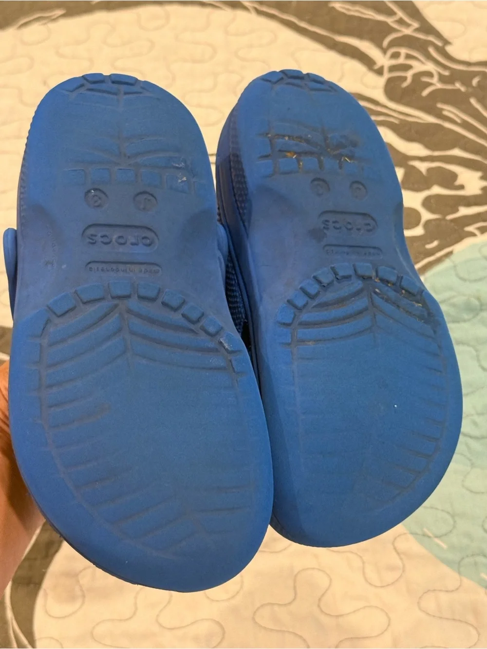 CROCS Kids Royal Blue Clog Sandals with Game Character Jibbitz